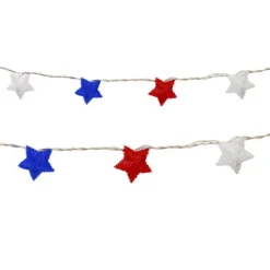 Discount Patriot Lighting® 8′ 8″ Red White And Blue Stars Led String Light