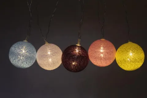 Discount Patriot Lighting® 6′ 10-5/8″ 10-Light Battery-Powered Cotton Ball String Light