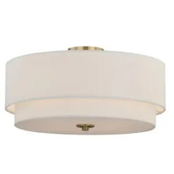 Discount Patriot Lighting® Burnaby Matte Brass 4 Light Semi-Flush Mount Ceiling Light