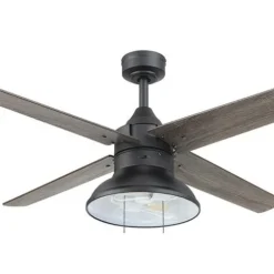 Discount Patriot Lighting® Amanda 48″ Matte Black Indoor Led Ceiling Fan