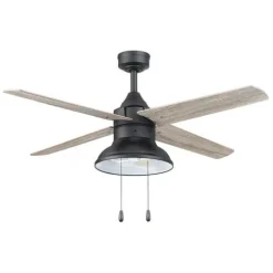 Discount Patriot Lighting® Amanda 48″ Matte Black Indoor Led Ceiling Fan