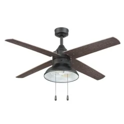 Discount Patriot Lighting® Amanda 48″ Matte Black Indoor Led Ceiling Fan