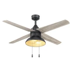Discount Patriot Lighting® Amanda 48″ Matte Black Indoor Led Ceiling Fan