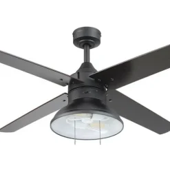 Discount Patriot Lighting® Amanda 48″ Matte Black Indoor Led Ceiling Fan