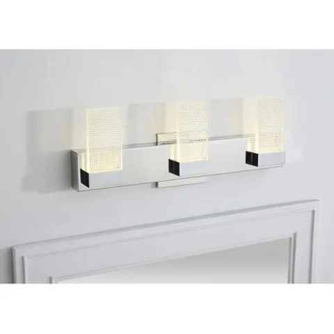 Discount Patriot Lighting® Lico Polished Chrome 3-Light Led Vanity Light