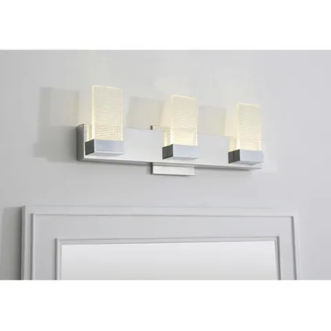 Discount Patriot Lighting® Lico Polished Chrome 3-Light Led Vanity Light