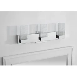 Discount Patriot Lighting® Lico Polished Chrome 3-Light Led Vanity Light