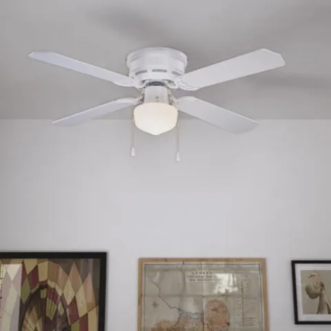 Discount Patriot Lighting™ Eros Ii 42″ White Indoor Ledceiling Fan