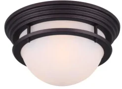 Discount Patriot Lighting® Justin Oil-Rubbed Bronze 2-Light Flush Mount Ceiling Light