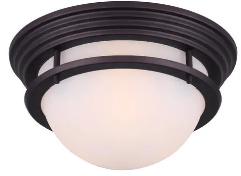 Discount Patriot Lighting® Justin Oil-Rubbed Bronze 2-Light Flush Mount Ceiling Light