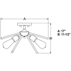 Discount Patriot Lighting® Estelle Matte Black 3 Light Semi-Flush Mount Ceiling Light