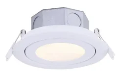Discount Patriot Lighting® 4″ White Recessed Led Gimbal Trim Downlight