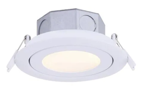 Discount Patriot Lighting® 4″ White Recessed Led Gimbal Trim Downlight