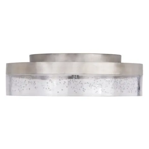 Discount Patriot Lighting® Leah Satin Nickel Integrated Led Flush Mount Ceiling Light