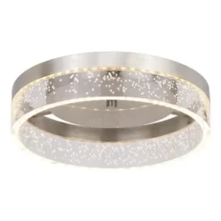 Discount Patriot Lighting® Leah Satin Nickel Integrated Led Flush Mount Ceiling Light