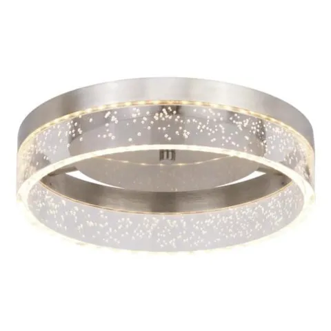 Discount Patriot Lighting® Leah Satin Nickel Integrated Led Flush Mount Ceiling Light