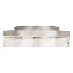 Discount Patriot Lighting® Leah Satin Nickel Integrated Led Flush Mount Ceiling Light