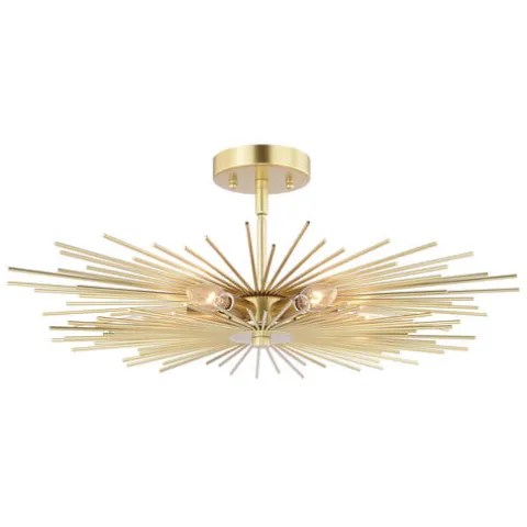 Discount Patriot Lighting® Nikko Gold Semi-Flush Mount Ceiling Light