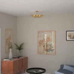 Discount Patriot Lighting® Nikko Gold Semi-Flush Mount Ceiling Light
