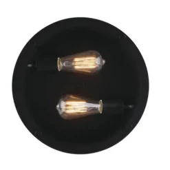 Discount Patriot Lighting® Gabel Matte Black 2-Light Flush Mount Ceiling Light