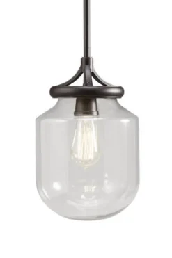 Discount Patriot Lighting® Judd 13″ Olde Bronze 1-Light Mini Pendant