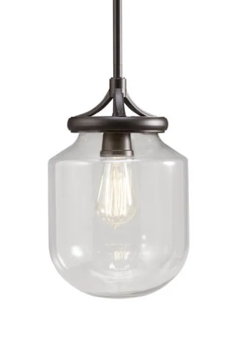 Discount Patriot Lighting® Judd 13″ Olde Bronze 1-Light Mini Pendant