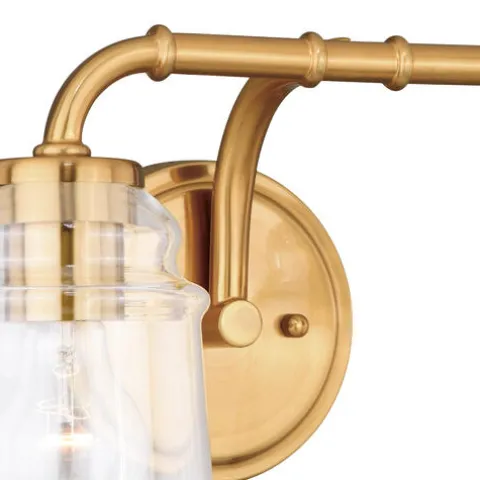 Discount Patriot Lighting® Toledo Natural Brass 2 Light Vanity Light