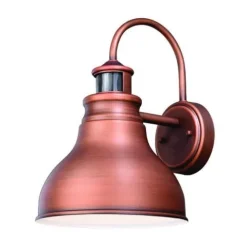 Flash Sale Patriot Lighting® Dualux Lincoln Brushed Copper Motion Sensor Outdoor Wall Light