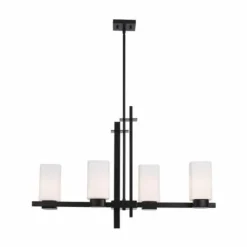 Flash Sale Patriot Lighting® Michael Matte Black 4-Light Island Light