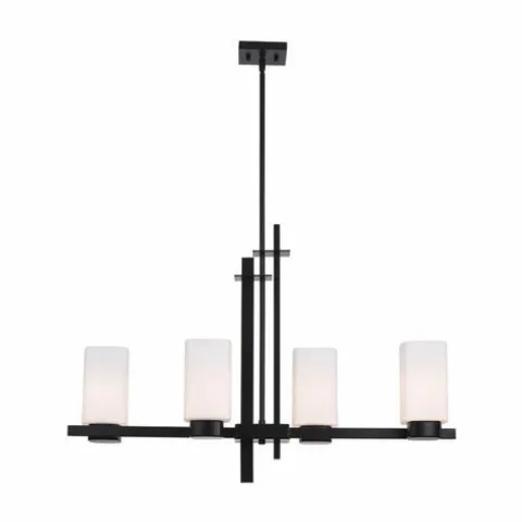 Flash Sale Patriot Lighting® Michael Matte Black 4-Light Island Light