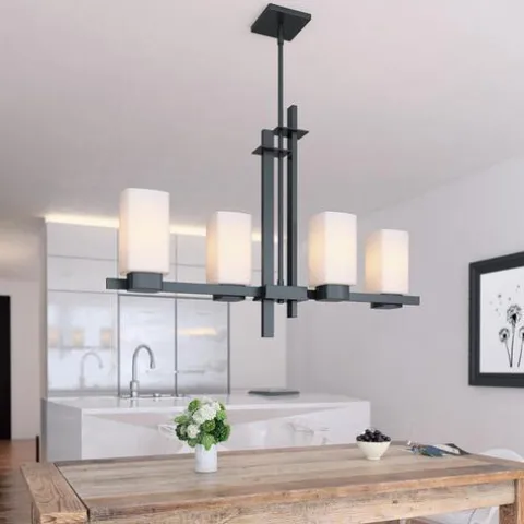 Flash Sale Patriot Lighting® Michael Matte Black 4-Light Island Light