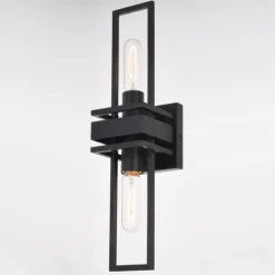 Flash Sale Patriot Lighting® Marquis Matte Black 2 Light Wall Light