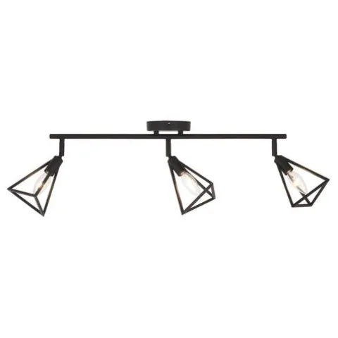 Flash Sale Patriot Lighting® Tribeck Matte Black 3-Light Fixed Track Light