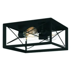 Flash Sale Patriot Lighting® Carah Matte Black 3-Light Flush Mount Ceiling Light