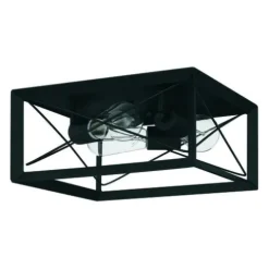 Flash Sale Patriot Lighting® Carah Matte Black 3-Light Flush Mount Ceiling Light