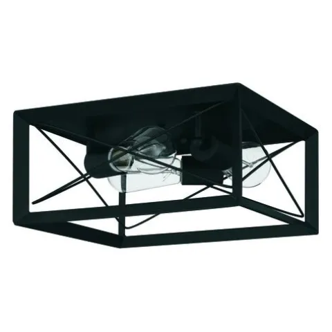 Flash Sale Patriot Lighting® Carah Matte Black 3-Light Flush Mount Ceiling Light
