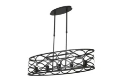 Flash Sale Patriot Lighting® Phinny Matte Black 5 Light Island Light