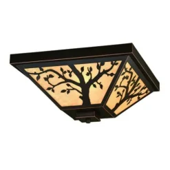 Flash Sale Patriot Lighting® Tree Burnished Bronze 3-Light Outdoor Flush Mount Ceiling Light