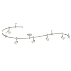 Flash Sale Patriot Lighting® Sutton 5-Light Silver Led Flexible Track Lighting Set