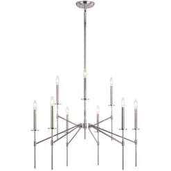 Flash Sale Patriot Lighting® Kedzie Polished Nickel 9 Light Chandelier