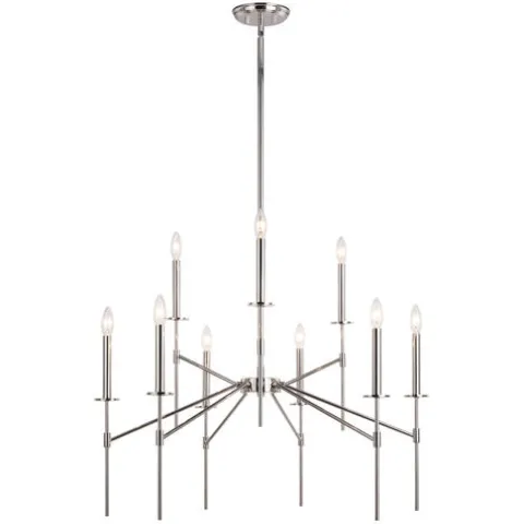 Flash Sale Patriot Lighting® Kedzie Polished Nickel 9 Light Chandelier