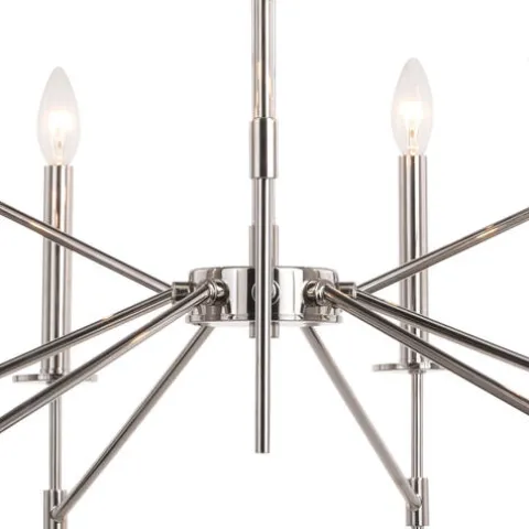 Flash Sale Patriot Lighting® Kedzie Polished Nickel 9 Light Chandelier