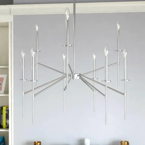 Flash Sale Patriot Lighting® Kedzie Polished Nickel 9 Light Chandelier