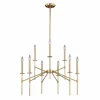 Flash Sale Patriot Lighting® Kedzie Natural Brass 9 Light Chandelier