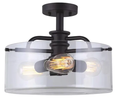 Flash Sale Patriot Lighting® Samuel Bronze 3-Light Semi-Flush Mount Ceiling Light