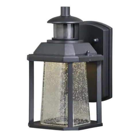 Hot Sale Patriot Lighting® Eliza Textured Black Led Motion Sensor Outdoor Wall Light
