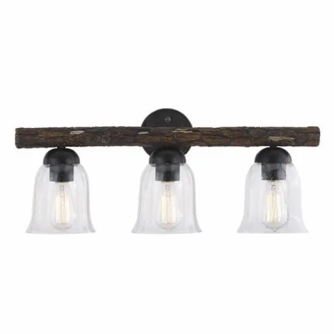 Hot Sale Patriot Lighting® Spruce Black Walnut 3-Light Vanity Light