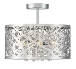 Hot Sale Patriot Lighting® Elegant Home Braylen Chrome 5-Light Semi-Flush Mount Ceiling Light