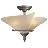 Hot Sale Patriot Lighting® Capri Black Walnut Semi-Flush Mount Ceiling Light