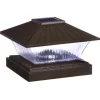 Hot Sale Patriot Lighting® Solar Integrated Led Rhame Bronze Post Cap Landscape Light – 2 Pack